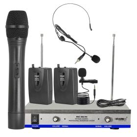 5 Core Wireless Microphone Dual Handheld Mic Cordless Receiver Dj Karaoke Singing Microphones WM 301 HC