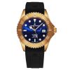 Revue Thommen Men's 'Diver' Blue Dial Black Rubber Strap Bronze/Steel Automatic Watch 17571.2895