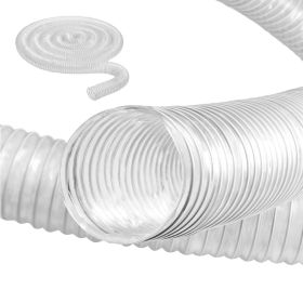 VEVOR 2.5'' x 20' Dust Collection Hose Thickened PVC Flexible Clear Hose