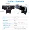FHD 1080P Webcam USB PC Computer Webcam Auto Focus with Microphone 60-Degree Widescreen Desktop Laptop Webcam Live Streaming Webcam