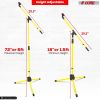 5 Core Tripod Mic Stand Floor Adjustable 18 to 72 Inches Sturdy Boom Arm Holder Microphone Stands Pedestal Para Microfono for Singing MS 080 YLW