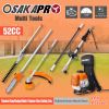 Backpack 4 in 1 Multi-Functional Trimming Tool, 52CC 2-Cycle Garden Tool System with Gas Pole Saw, Hedge Trimmer, Grass Trimmer