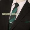 Formal Neckties Mens Polyester Skinny Neckties Dark Green Diagonal Stripes 7 cm