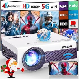 Projector With WiFi And Bluetooth - FBA Warehouse Shipping, - Prohibited For Sale On Amazon, Temu Platforms (Option: Projector)
