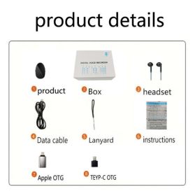 The Voice Recorder Is Miniature And Has A Built-in Horn Magnet (Color: Black)