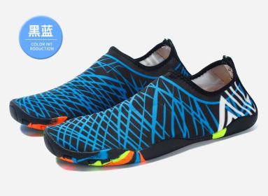 2022 Sports Water Sneakers Unisex Swimming Aqua Seaside Slippers Surf Upstream Light Quick-Drying Beach Water Shoes (Color: Bu, Shoe Size: 36)