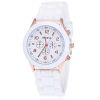 Simple Silicone Casual Quartz Watch Women Crystal Silicone Watches Wrist Watch