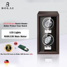 Luxury Wood Watch Winder High-End 2 4 6 Slot Automatic Watches Box with Mabuchi Motor Watch Shaker Cabinet Clock Storage Box (Color: BL-20s plus-2)