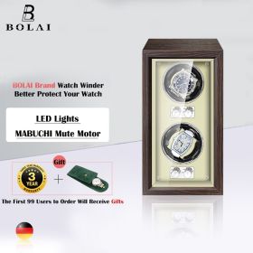 Luxury Wood Watch Winder High-End 2 4 6 Slot Automatic Watches Box with Mabuchi Motor Watch Shaker Cabinet Clock Storage Box (Color: BL-20s plus-1)