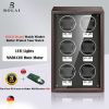 Luxury Wood Watch Winder High-End 2 4 6 Slot Automatic Watches Box with Mabuchi Motor Watch Shaker Cabinet Clock Storage Box
