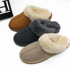 Women's and Men's Indoor/Outdoor Slipper with Wide plush Widths; Warm slippers for men and women (Color: Dream Purple, size: 38)