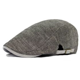 Men's Hat Vintage Cabbie Duckbill Beret Newsboy Fashion Unisex Outdoor Hats Flat Brim Caps Baseball Hats Golf Cap Casual Hat (Color: DARK GREY)