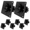 5 Core Tweeter 3.25" x 3.25" • 40W Max Component Square Driver • Piezo Horn Element Super Replacement DJ Tweeters • for Smooth Extended Frequency Resp