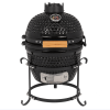 53747749  13in round ceramic charcoal grill, ceramic carbon oven, 2 in 1 iron carbon oven, three layers of elliptical cylinder oven