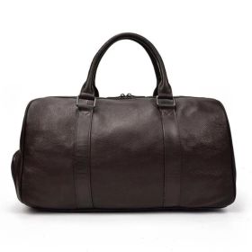 The Endre Weekender | Vintage Leather Duffle Bag (Color: brown)