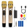 5 Core Wireless Microphones Pair UHF Professional Handheld Microfonos Inalambricos Dual Cordless Mic System for Karaoke Singing Wedding DJ Party Speec