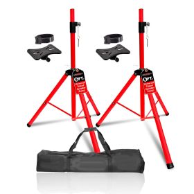 5 Core Speaker Stand Tripod Floor Heavy Duty Adjustable Up to 72 Inch DJ Studio Monitor Stands Pole Mount - SS HD RED BAG (QTY: SS HD 2PK RED BAG)