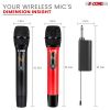 5 Core Wireless Microphones Pair UHF Professional Handheld Microfonos Inalambricos Dual Cordless Mic System for Karaoke Singing Wedding DJ Party Speec