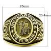 TK414704G - IP Gold(Ion Plating) Stainless Steel Ring with Epoxy in Jet