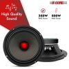 5 CORE 8 Inch Mid Range Bullet Pro Audio Car Speaker Red Aluminium Bullet Loudspeaker 500W Max 8 Ohms - Premium Quality Audio Door Speakers for Car or