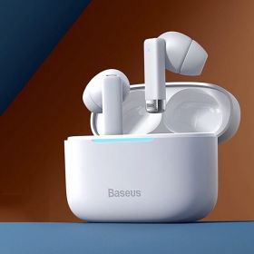 E9 Wireless Earphone Bluetooth 5.3 with 4-mics ENC True Wireless Headphone Noise Canceling Gaming Sport HiFi Earbud (Color: White, Ships From: China)