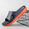 Comfortable men's cloud slippers; anti-slip bathroom sandals
