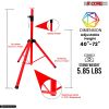 5 Core Speaker Stand Tripod Floor Heavy Duty Adjustable Up to 72 Inch DJ Studio Monitor Stands Pole Mount - SS HD RED BAG