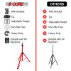 5 Core Speaker Stand Tripod Floor Heavy Duty Adjustable Up to 72 Inch DJ Studio Monitor Stands Pole Mount - SS HD RED BAG
