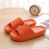 Men's cloud slippers; shower slippers in home bathroom
