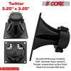 5 Core Tweeter 3.25" x 3.25" • 40W Max Component Square Driver • Piezo Horn Element Super Replacement DJ Tweeters • for Smooth Extended Frequency Resp